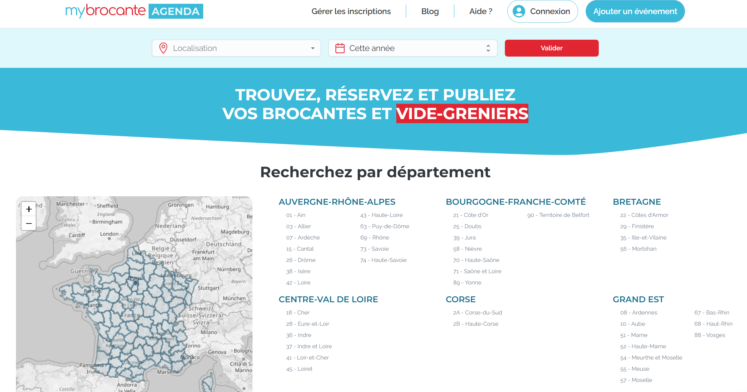 Interface MyBrocante.fr